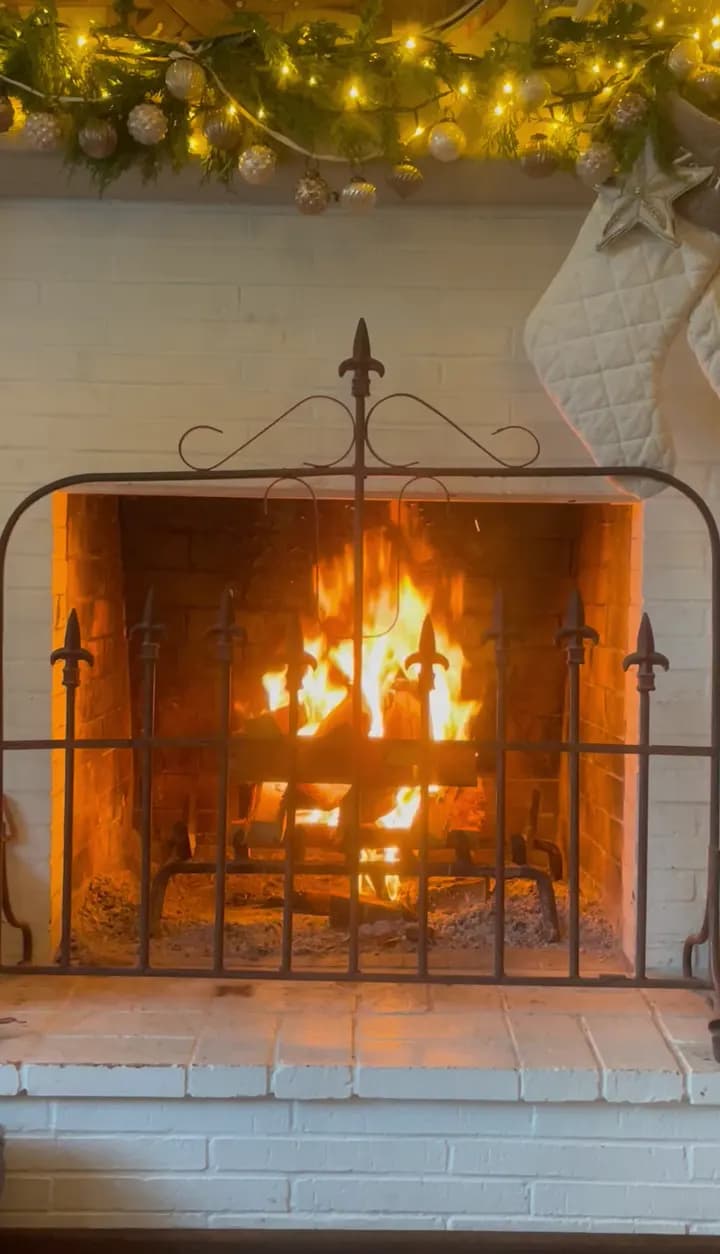 Christmas fireplace with Ember Prime wood