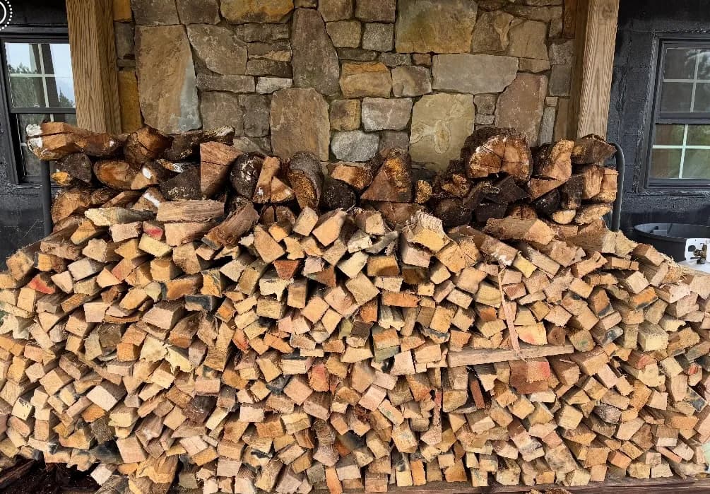 Stacked firewood by Jake Dreher