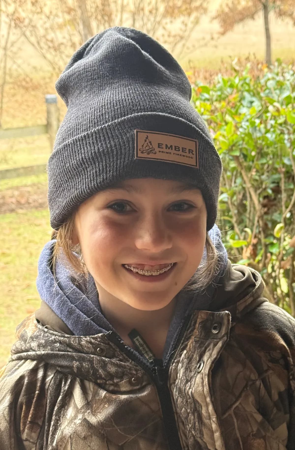 Neilee wearing Ember Prime beanie